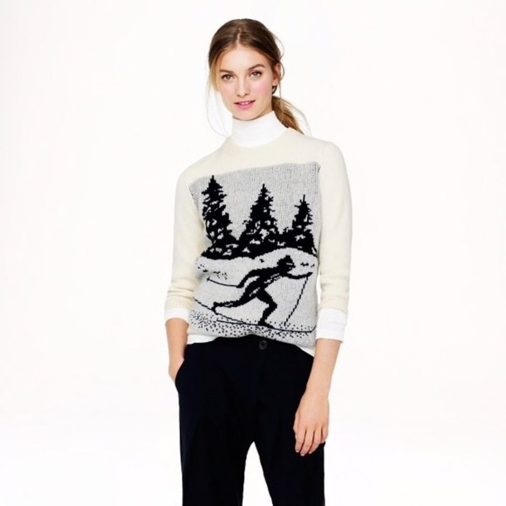 J. Crew women’s wool Ski skier sweater size medium